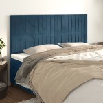 vidaXL Tăblii de pat, 4 buc, albastru închis, 100x5x78/88 cm, catifea vidaXL Tăblii de pat, 4 buc, albastru închis, 100x5x78/88 cm, catifea