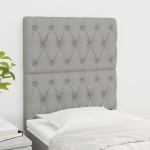 vidaXL Tăblii de pat, 2 buc, gri deschis, 80x7x78/88 cm, textil vidaXL Tăblii de pat, 2 buc, gri deschis, 80x7x78/88 cm, textil