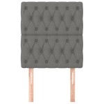vidaXL Tăblii de pat, 2 buc, gri închis, 80x7x78/88 cm, textil