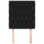 vidaXL Tăblii de pat, 2 buc, negru, 80x7x78/88 cm, textil