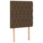 vidaXL Tăblii de pat, 2 buc, maro închis, 80x7x78/88 cm, textil