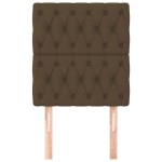 vidaXL Tăblii de pat, 2 buc, maro închis, 80x7x78/88 cm, textil