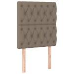 vidaXL Tăblii de pat, 2 buc, gri taupe, 80x7x78/88 cm, textil vidaXL Tăblii de pat, 2 buc, gri taupe, 80x7x78/88 cm, textil