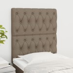 vidaXL Tăblii de pat, 2 buc, gri taupe, 80x7x78/88 cm, textil vidaXL Tăblii de pat, 2 buc, gri taupe, 80x7x78/88 cm, textil