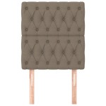vidaXL Tăblii de pat, 2 buc, gri taupe, 80x7x78/88 cm, textil vidaXL Tăblii de pat, 2 buc, gri taupe, 80x7x78/88 cm, textil