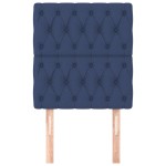 vidaXL Tăblii de pat, 2 buc, albastru, 80x7x78/88 cm, textil