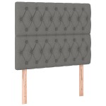 vidaXL Tăblii de pat, 2 buc, gri închis, 90x7x78/88 cm, textil vidaXL Tăblii de pat, 2 buc, gri închis, 90x7x78/88 cm, textil
