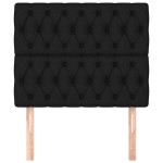 vidaXL Tăblii de pat, 2 buc, negru, 90x7x78/88 cm, textil
