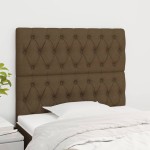 vidaXL Tăblii de pat, 2 buc, maro închis, 90x7x78/88 cm, textil