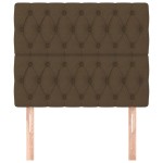 vidaXL Tăblii de pat, 2 buc, maro închis, 90x7x78/88 cm, textil
