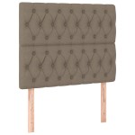 vidaXL Tăblii de pat, 2 buc, gri taupe, 90x7x78/88 cm, textil vidaXL Tăblii de pat, 2 buc, gri taupe, 90x7x78/88 cm, textil