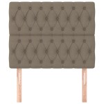 vidaXL Tăblii de pat, 2 buc, gri taupe, 90x7x78/88 cm, textil vidaXL Tăblii de pat, 2 buc, gri taupe, 90x7x78/88 cm, textil