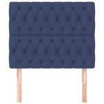 vidaXL Tăblii de pat, 2 buc, albastru, 90x7x78/88 cm, textil vidaXL Tăblii de pat, 2 buc, albastru, 90x7x78/88 cm, textil