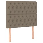 vidaXL Tăblii de pat, 2 buc, gri taupe, 100x7x78/88 cm, textil vidaXL Tăblii de pat, 2 buc, gri taupe, 100x7x78/88 cm, textil
