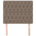 vidaXL Tăblii de pat, 2 buc, gri taupe, 100x7x78/88 cm, textil vidaXL Tăblii de pat, 2 buc, gri taupe, 100x7x78/88 cm, textil