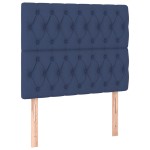 vidaXL Tăblii de pat, 2 buc, albastru, 100x7x78/88 cm, textil vidaXL Tăblii de pat, 2 buc, albastru, 100x7x78/88 cm, textil