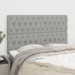 vidaXL Tăblii de pat, 4 buc, gri deschis, 72x7x78/88 cm, textil vidaXL Tăblii de pat, 4 buc, gri deschis, 72x7x78/88 cm, textil