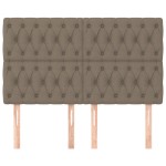 vidaXL Tăblii de pat, 4 buc, gri taupe, 72x7x78/88 cm, textil