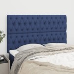 vidaXL Tăblii de pat, 4 buc, albastru, 72x7x78/88 cm, textil vidaXL Tăblii de pat, 4 buc, albastru, 72x7x78/88 cm, textil