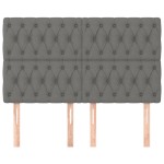 vidaXL Tăblii de pat, 4 buc, gri închis, 80x7x78/88 cm, textil vidaXL Tăblii de pat, 4 buc, gri închis, 80x7x78/88 cm, textil
