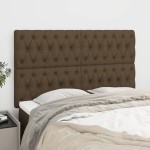 vidaXL Tăblii de pat, 4 buc, maro închis, 80x7x78/88 cm, textil vidaXL Tăblii de pat, 4 buc, maro închis, 80x7x78/88 cm, textil