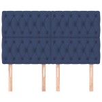 vidaXL Tăblii de pat, 4 buc, albastru, 80x7x78/88 cm, textil vidaXL Tăblii de pat, 4 buc, albastru, 80x7x78/88 cm, textil