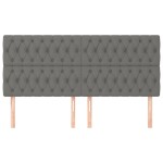 vidaXL Tăblii de pat, 4 buc, gri închis, 90x7x78/88 cm, textil vidaXL Tăblii de pat, 4 buc, gri închis, 90x7x78/88 cm, textil