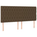 vidaXL Tăblii de pat, 4 buc, maro închis, 90x7x78/88 cm, textil vidaXL Tăblii de pat, 4 buc, maro închis, 90x7x78/88 cm, textil