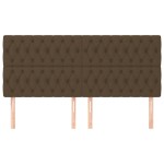 vidaXL Tăblii de pat, 4 buc, maro închis, 90x7x78/88 cm, textil vidaXL Tăblii de pat, 4 buc, maro închis, 90x7x78/88 cm, textil