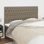 vidaXL Tăblii de pat, 4 buc, gri taupe, 90x7x78/88 cm, textil vidaXL Tăblii de pat, 4 buc, gri taupe, 90x7x78/88 cm, textil
