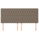 vidaXL Tăblii de pat, 4 buc, gri taupe, 90x7x78/88 cm, textil vidaXL Tăblii de pat, 4 buc, gri taupe, 90x7x78/88 cm, textil