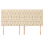 vidaXL Tăblii de pat, 4 buc, crem, 90x7x78/88 cm, textil vidaXL Tăblii de pat, 4 buc, crem, 90x7x78/88 cm, textil