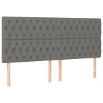 vidaXL Tăblii de pat, 4 buc, gri închis, 100x7x78/88 cm, textil vidaXL Tăblii de pat, 4 buc, gri închis, 100x7x78/88 cm, textil