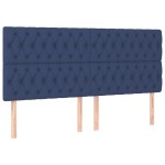 vidaXL Tăblii de pat, 4 buc, albastru, 100x7x78/88 cm, textil vidaXL Tăblii de pat, 4 buc, albastru, 100x7x78/88 cm, textil