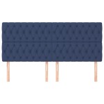 vidaXL Tăblii de pat, 4 buc, albastru, 100x7x78/88 cm, textil vidaXL Tăblii de pat, 4 buc, albastru, 100x7x78/88 cm, textil