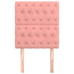 vidaXL Tăblie de pat roz 80x7x118/128 cm catifea