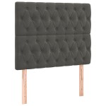 vidaXL Tăblii de pat, 2 buc, gri închis, 90x7x78/88 cm, catifea vidaXL Tăblii de pat, 2 buc, gri închis, 90x7x78/88 cm, catifea