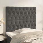 vidaXL Tăblii de pat, 2 buc, gri închis, 90x7x78/88 cm, catifea vidaXL Tăblii de pat, 2 buc, gri închis, 90x7x78/88 cm, catifea