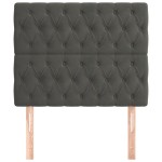 vidaXL Tăblii de pat, 2 buc, gri închis, 90x7x78/88 cm, catifea vidaXL Tăblii de pat, 2 buc, gri închis, 90x7x78/88 cm, catifea