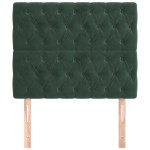 vidaXL Tăblii de pat, 2 buc, verde închis, 90x7x78/88 cm, catifea vidaXL Tăblii de pat, 2 buc, verde închis, 90x7x78/88 cm, catifea