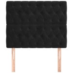 vidaXL Tăblii de pat, 2 buc, negru, 100x7x78/88 cm, catifea vidaXL Tăblii de pat, 2 buc, negru, 100x7x78/88 cm, catifea