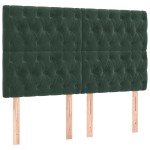 vidaXL Tăblii de pat, 4 buc, verde închis, 72x7x78/88 cm, catifea vidaXL Tăblii de pat, 4 buc, verde închis, 72x7x78/88 cm, catifea