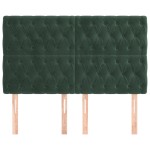 vidaXL Tăblii de pat, 4 buc, verde închis, 72x7x78/88 cm, catifea vidaXL Tăblii de pat, 4 buc, verde închis, 72x7x78/88 cm, catifea