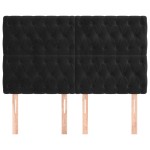 vidaXL Tăblii de pat, 4 buc, negru, 80x7x78/88 cm, catifea vidaXL Tăblii de pat, 4 buc, negru, 80x7x78/88 cm, catifea