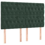 vidaXL Tăblii de pat, 4 buc, verde închis, 80x7x78/88 cm, catifea vidaXL Tăblii de pat, 4 buc, verde închis, 80x7x78/88 cm, catifea