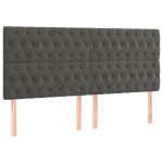 vidaXL Tăblii de pat, 4 buc, gri închis, 90x7x78/88 cm, catifea vidaXL Tăblii de pat, 4 buc, gri închis, 90x7x78/88 cm, catifea