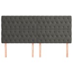 vidaXL Tăblii de pat, 4 buc, gri închis, 90x7x78/88 cm, catifea vidaXL Tăblii de pat, 4 buc, gri închis, 90x7x78/88 cm, catifea