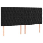 vidaXL Tăblii de pat, 4 buc, negru, 90x7x78/88 cm, catifea vidaXL Tăblii de pat, 4 buc, negru, 90x7x78/88 cm, catifea