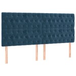 vidaXL Tăblii de pat, 4 buc, albastru închis, 90x7x78/88 cm, catifea vidaXL Tăblii de pat, 4 buc, albastru închis, 90x7x78/88 cm, catifea