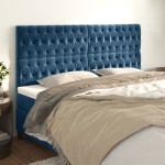 vidaXL Tăblii de pat, 4 buc, albastru închis, 90x7x78/88 cm, catifea vidaXL Tăblii de pat, 4 buc, albastru închis, 90x7x78/88 cm, catifea